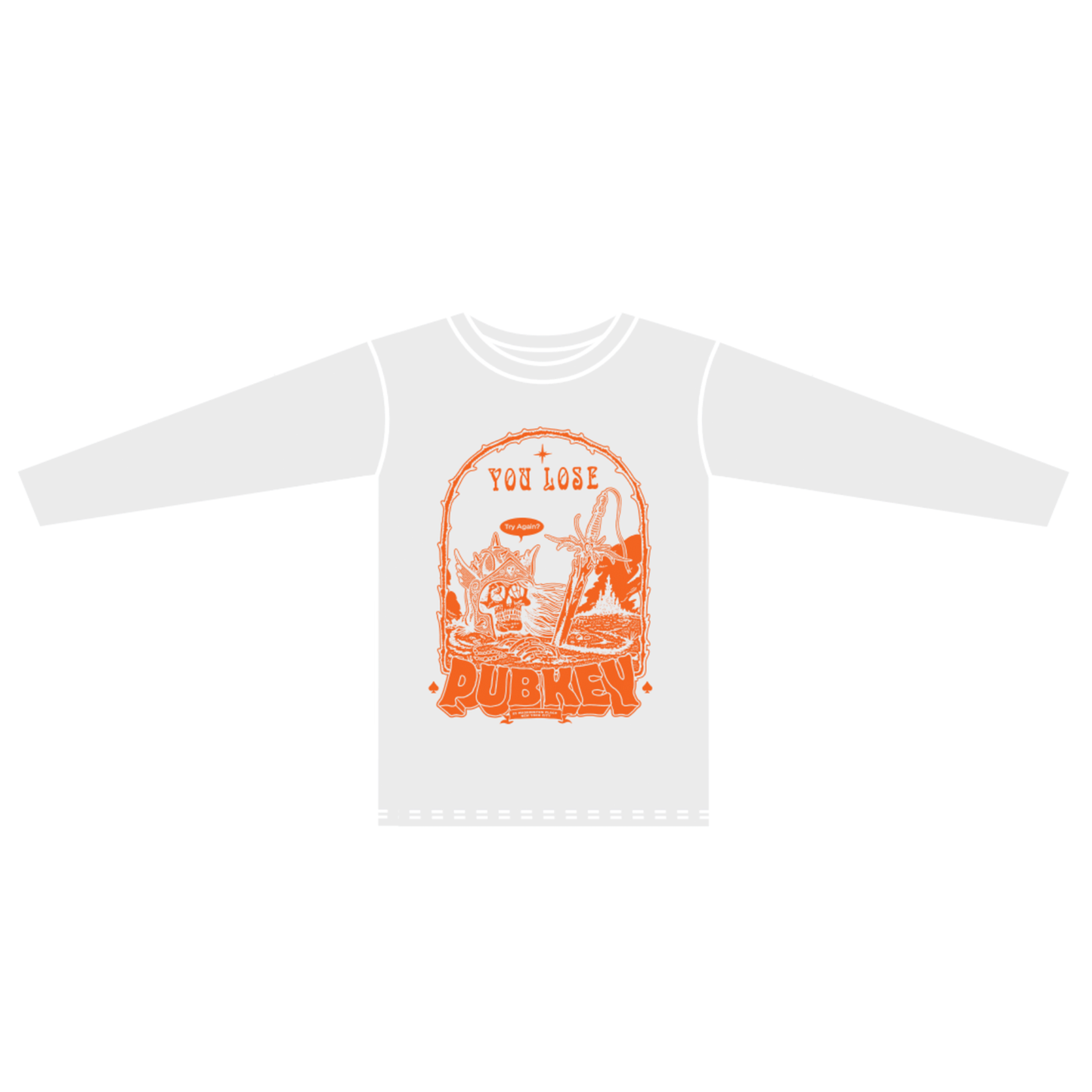 "You Lose" White Long Sleeve Tee